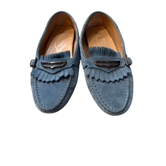 Tod’s Suede Gommino Driving Loafers – Blue – Size 7 – Made in Italy - Picture 2 of 8